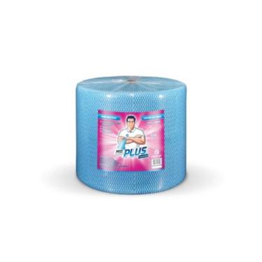 Imagem de Pano Mrplus Tipo Perfex Soft Azul (28cm x 240m.) Multiuso Limpeza C/ 3