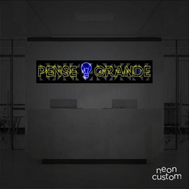 Imagem de painel letreiro led Neon Pense Grande decoracao festa bar - Neon Custo
