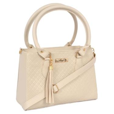 Imagem de Bolsa Feminina alça de mão + alça transversal - Aryel, Marfin