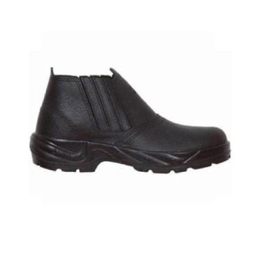 Imagem de Calçado Segurança Botina Couro Solado Pu Com Elástico N 41 Sem Biqueir