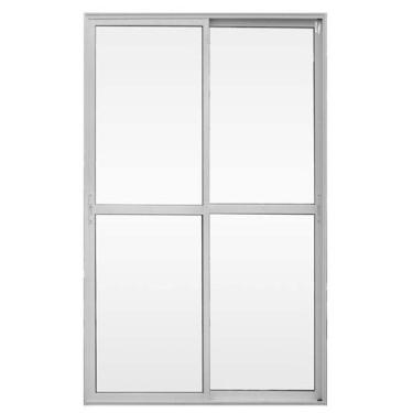 Imagem de Porta de Sacada de Correr de Alumínio Branco 2 Folhas Móveis Hale Esqu