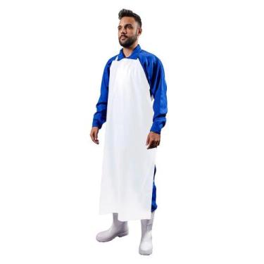 Imagem de Kit Avental Plástico Profissional Frigorífico Açougue e Industria PVC 