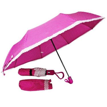 Imagem de Guarda Chuva Abre Automático Feminino Reforçado 35cm - HHW, Rosa