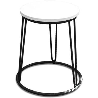 Imagem de Banco Banqueta Baixa Industrial Dinamarca Em Aço Balcão Bar Cozinha Pr