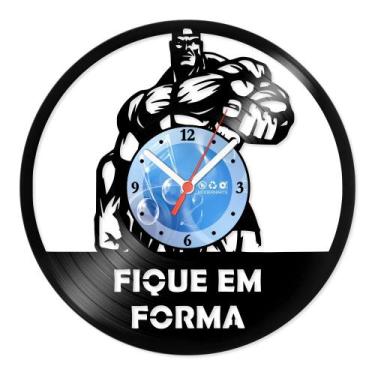 Imagem de Relógio De Parede Disco Vinil Esportes - Fique em Forma - VES-124 - Mo