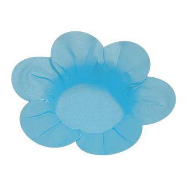 Imagem de Forminha flor veneza lisa azul claro cx 50 un. - Adria Festas