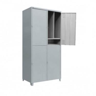 Imagem de Roupeiro em aço insalubre com 4 portas grandes com sapateira - MOVEIS 