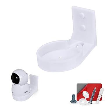 Imagem de Suporte de parede para câmera interna YI Dome Guard Pet & Baby, suporte adesivo fácil de instalar, reduz pontos cegos e desordem, adesivo e montagem rosqueada - (branco)
