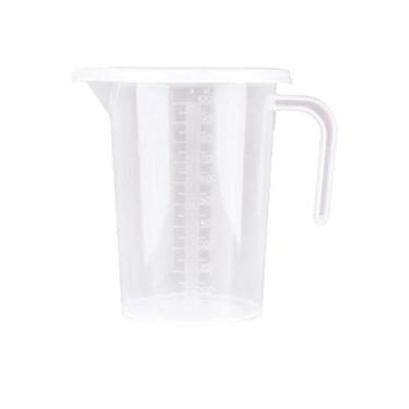 Imagem de Copo Medidor de Plástico de 1 Litro com Tampa para Receitas Culinarias