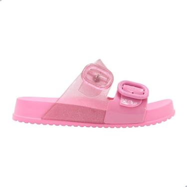 Imagem de Chinelo Mini Melissa Cozy Slide Infantil Rosa/Glitter