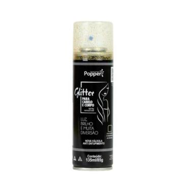 Imagem de Pinta cabelo spray glitter cabelo dourado 150ml - popper
