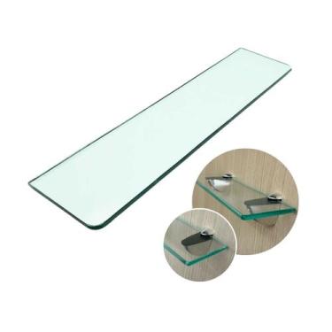 Imagem de Prateleira De Vidro 70x10 Suporte 8mm Tucano Para Banheiro - Mixso