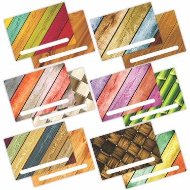 Imagem de PARTH IMPEX Pacote com 60 envelopes de presente 10 x 15 cm - Envelopes de convite de correspondência em tamanho de papel A4 com padrão de madeira rústica - Útil para presentes, economia de dinheiro,