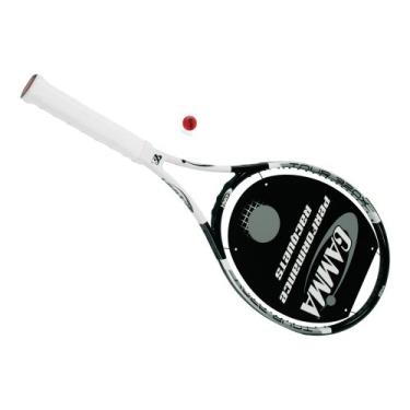 Imagem de Gamma Raquete de tênis Tour 320X Mid-Plus, preto/branco, 4 3/8