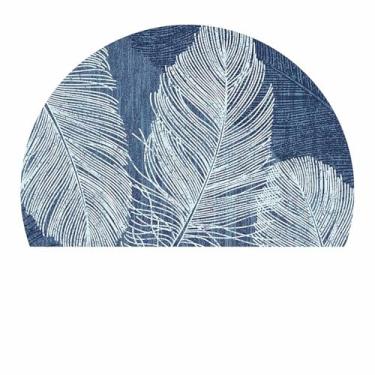 Imagem de Tapete redondo abstrato para sala de estar tapetes macios para sala de jantar embaixo da mesa, tapete antiderrapante para entrada de escritório e cozinha (flor 18,140 x 200 cm)