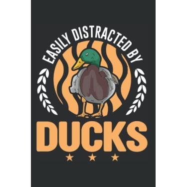 Imagem de Notebook With Duck: Easily distracted by Ducks Duck Breeder / 6x9 Inches / 120 graph Sites