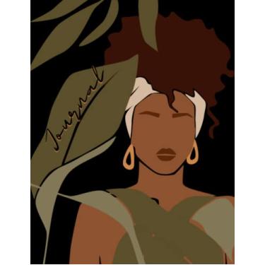 Imagem de Outline of a Woman in Leaves Journal: 8.5x11 Composition Notebook