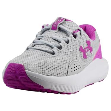 Imagem de Under Armour Tênis de corrida feminino Charged Surge 4, Cinza halo/magenta vívido/magenta vívido, 36