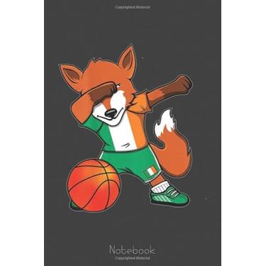 Imagem de Dabbing Fox Ireland Basketball Fans Irish Flag Sport Notebook: A blank lined basketball notebook 6x9 in 110 Pages that makes a fun basketball gift for ... women's basketball, team basketball gifts