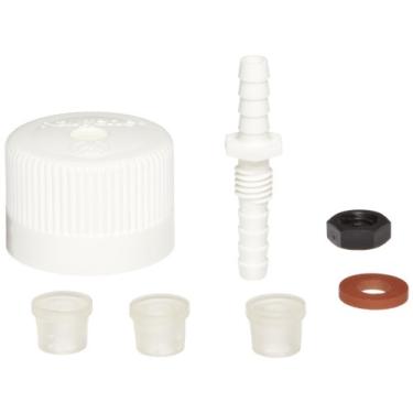 Imagem de Nalgene Fecho de polipropileno para acessórios de anteparo farpado, encaixe de identificação de 1/10.2 cm, branco (caixa com 4)