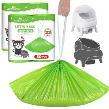 Imagem de Forros de caixa de areia 100 unidades compatíveis com Neakasa M1 e Petpivot caixa de areia de gato autolimpante sacos de areia de gatos resistente a rasgos para receptáculos de lixo de gatos 68,5 cm x