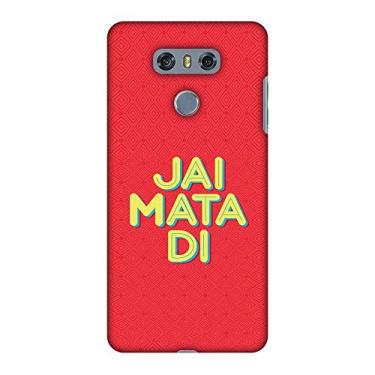 Imagem de AMZER Capa traseira rígida impressa feita à mão com design fino para LG G6, LG G6 Plus - Jai Mata Di