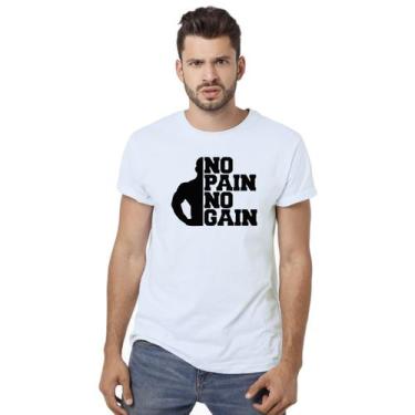 Imagem de Camiseta No Pain No Gain Camisa Personalizada Blusa Adulto Algodão com
