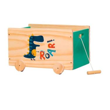 Imagem de Caixote Organizador De Brinquedos Com Rodinhas E Puxador - Curumim Kid