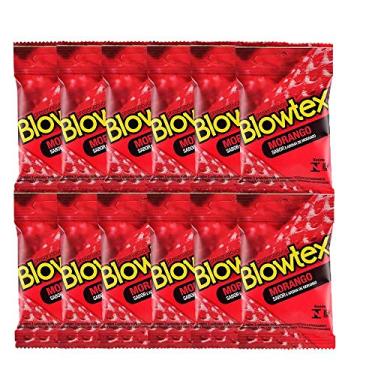 Imagem de kit 3 Pacotes Preservativo Blowtex Morango C/ 12 Unidades Cada