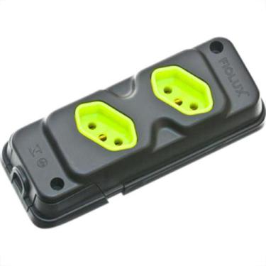 Imagem de Tomada Barra Fiolux Dupla 2P+T20A Preto