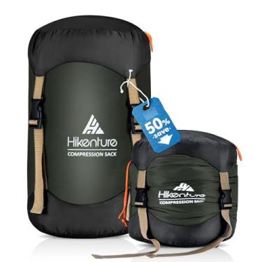 Imagem de Saco de compressão Hikenture para saco de dormir, saco de dormir de nylon antirasgo Upgrade 2.0, saco de dormir 10L/14L/20L/30L, bolsa de compressão resistente à água, bolsa de armazenamento para acampamento, caminhada, mochila, ao ar livre