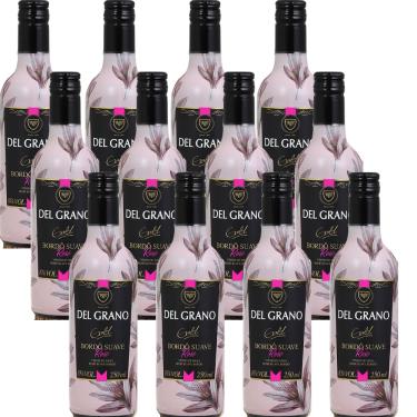 Imagem de Mini Vinho Del Grano Bordo Rose Suave 12x250ml