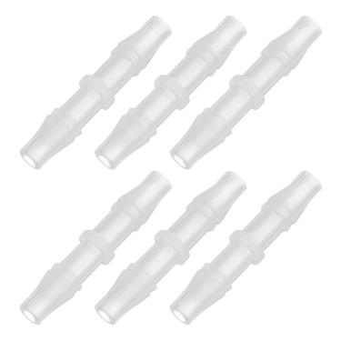 Imagem de PATIKIL 1/20.3 cm - 1/12.7 cm 6 peças de acessórios de farpa de mangueira de plástico, acessórios de tubo redutor, adaptador de tubulação, kit de junta de emenda de união para sistema de ar gás água