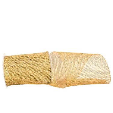 Imagem de Reliant Ribbon Fita de borda com glitter Grand Net, 15 cm x 9,5 m, dourada