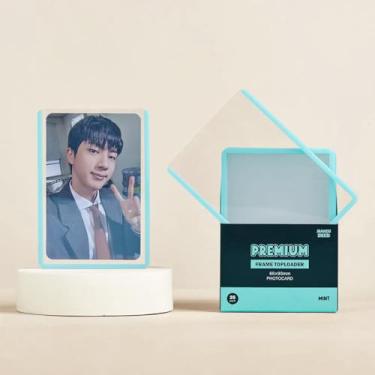 Imagem de Mandu Deco Toploaders de borda colorida para álbuns Kpop Photocards, 6,3 cm x 9 cm (pacote com 25) (menta)