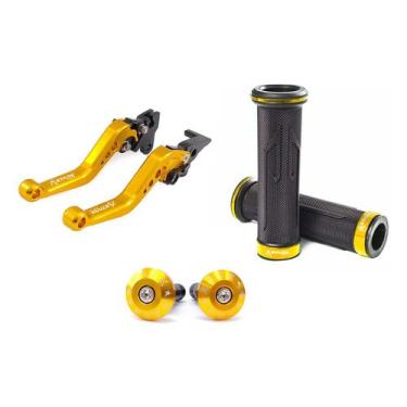 Imagem de Kit Manete Manopla Peso Tampa Ninja 250 300 400 Z400 Z300 - Stark Race