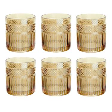 Imagem de Jogo de 6 Copos em Cristal Âmbar Luster 330ml - 9,3x2cm