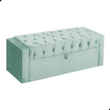 Imagem de Calçadeira de Sapatos Baú Estofada 160 cm Queen Veludo Emma - Fina Mob