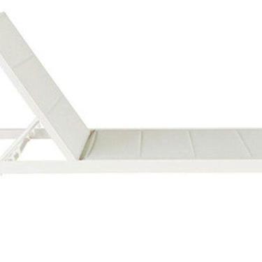 Imagem de Espreguicadeira Branca Aluminio 4 Posicoes 102x65x199 Cm - Naterial