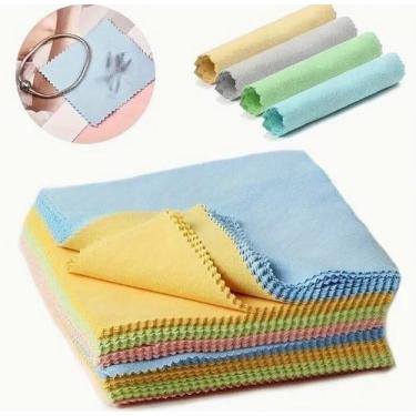 Imagem de Kit 100pcs Panos de Limpeza de Microfibra para Óculos, Lentes de Câmer