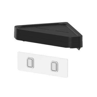 Imagem de Prateleira de Canto para Banheiro Eleve Preta - Ou