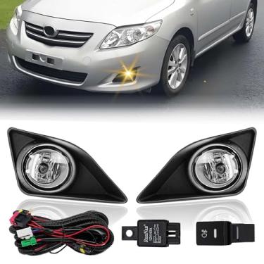 Imagem de Kit de montagem de lâmpadas de neblina para Toyota Corolla Altis 2008 2009 2010 com fiação e interruptor | Substituição # 81220-0D042 / 81210-0D042
