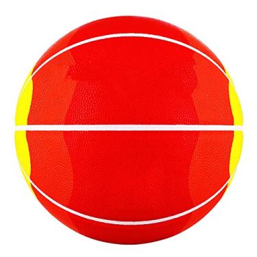 Imagem de Sporting Goods Bola de basquete para crianças, profissional ao ar livre, interior, tamanho juvenil, basquete, tamanho oficial 5, feita para uso interno e externo (vermelha)