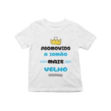 Imagem de Camiseta Infantil Promovido a Irmão Mais Velho Branca - Del France, 02