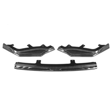 Imagem de 3Pcs Car Front Bumper Splitter Lip Spoiler Difusor Body Kit Compatível Para Lexus IS200t IS300 IS350 F-sport 2017 2018 2019 2020(Carbon Fiber Look)