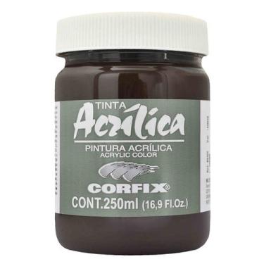 Imagem de Tinta Acrílica 250ml G1 064 Marrom Van Dick Corfix, 064 - MARROM VAN D