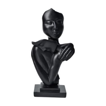 Imagem de Kuntesetty Abstract Art Casal Sculpture Couples Hug Sculpture Collection Creative Birthday Gift Fture for Living Room Bookshelf, Preto