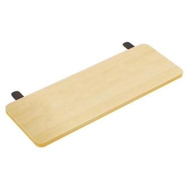 Imagem de WeiLaiKeQi Mesa Extender Board Teclado Bandejeira Economizando o grampo 50x20cm na dobra para o suporte de mesa de mesa de mesa, Cor de Madeira