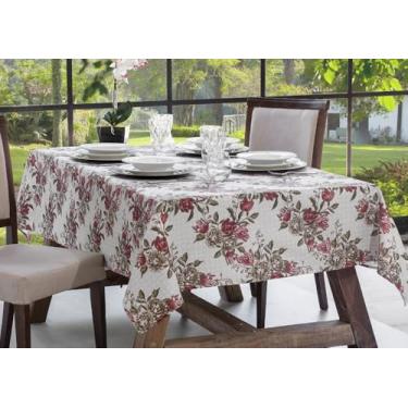 Imagem de Toalha De Mesa Estampada Limpeza Pratica Em Tecido Repelente a Liquido Para Cozinha e Sala De Jantar | Admirare (MAGDA, 6L 2,20x1,45m)
