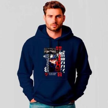 Imagem de Moletom Canguru Estampado Kakashi Anime Naruto REF1293-Masculino